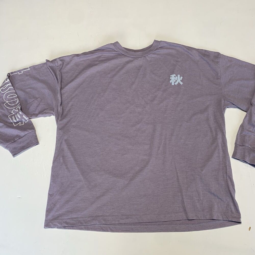 Urban Outfitters Kyoto Champions Plum Purple Crew Long Sleeve Size M - Picture 2 of 12
